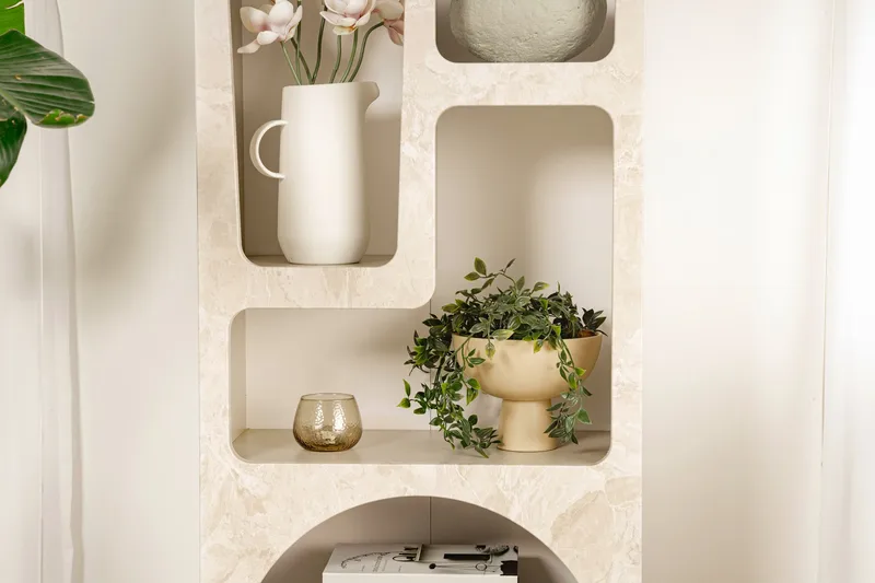Wenus Bokhylla 60 cm - Travertine/Sandsten - Förvaring - Hyllor - Bokhylla