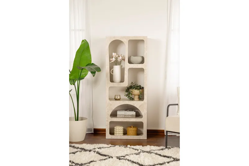 Wenus Bokhylla 60 cm - Travertine/Sandsten - Förvaring - Hyllor - Bokhylla