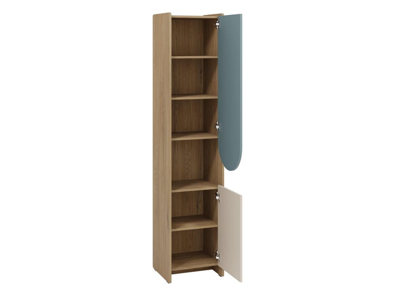 Zarek Bokhylla 44x198 cm - brun, blå, beige - Förvaring - Hyllor - Bokhylla