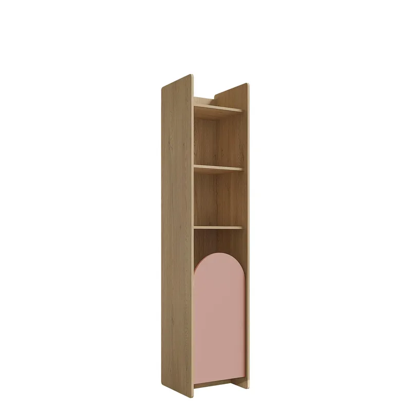 Zarek Bokhylla 44x198 cm, Brun och rosa