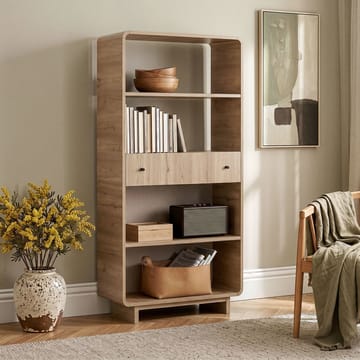 Zavio Bokhylla 78x153x34 cm - Ek - Förvaring - Hyllor - Bokhylla