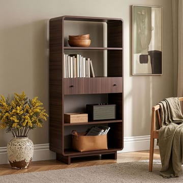 Zavio Bokhylla 78x153x34 cm - Valnöt - Förvaring - Hyllor - Bokhylla