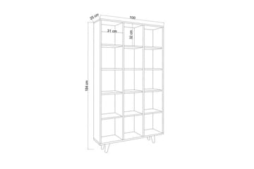 Zipa Bokhylla 100 cm - Beige - Förvaring - Hyllor - Bokhylla