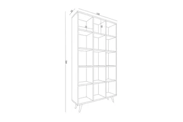 Zipa Bokhylla 100 cm - Ek - Förvaring - Hyllor - Bokhylla