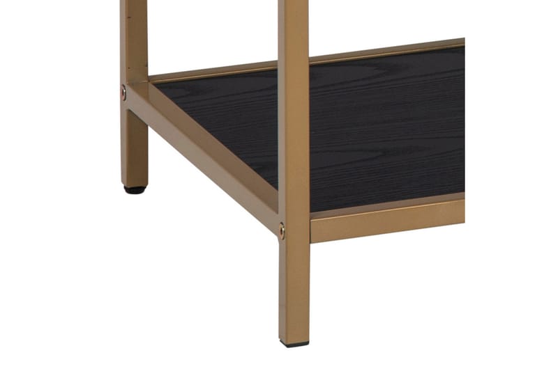ZUMAR Bokhylla 114x35 cm 3 Hyllor Svart/Guld Högglans - Svart - Bokhylla
