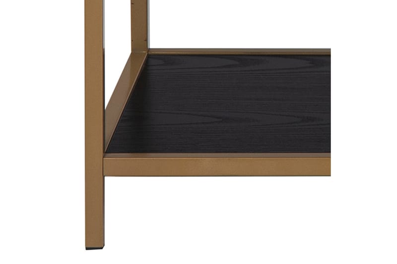 ZUMAR Bokhylla 114x35 cm 3 Hyllor Svart/Guld Högglans - Svart - Bokhylla