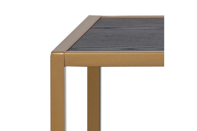 ZUMAR Bokhylla 114x35 cm 3 Hyllor Svart/Guld Högglans - Svart - Bokhylla