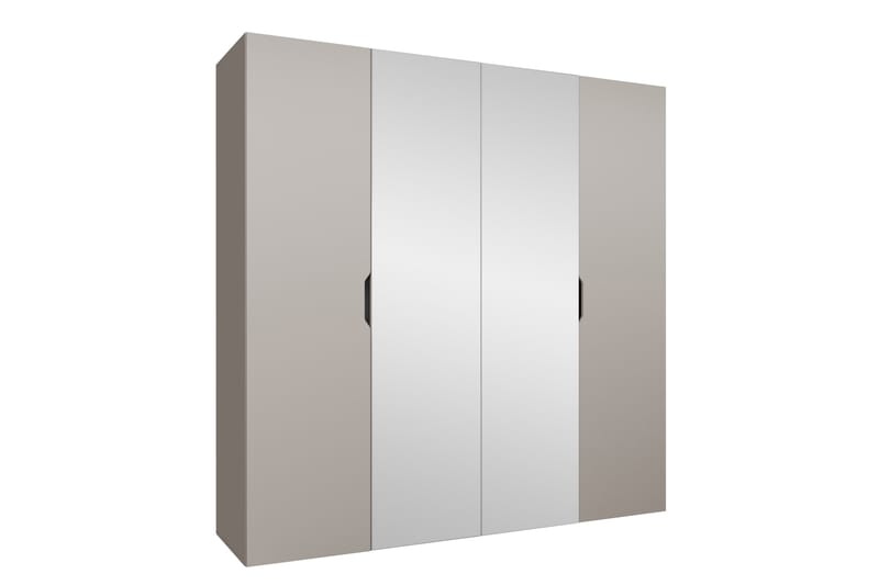 Abano Garderob m. Spegel 52x202 cm - Beige - Förvaring - Sko- & klädförvaring - Garderober & garderobssystem