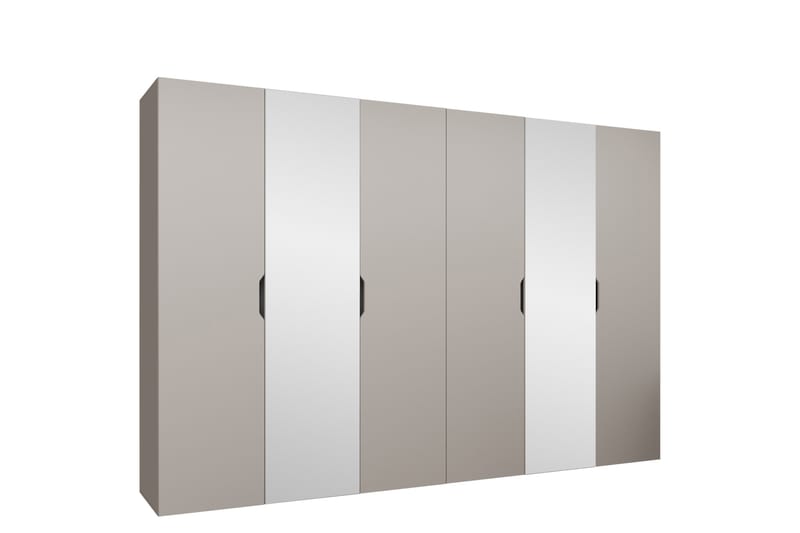 Abano Garderob m. Spegel 52x202 cm - Beige - Förvaring - Sko- & klädförvaring - Garderober & garderobssystem