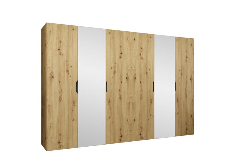 Abano Garderob m. Spegel 52x202 cm - Brun - Förvaring - Sko- & klädförvaring - Garderober & garderobssystem