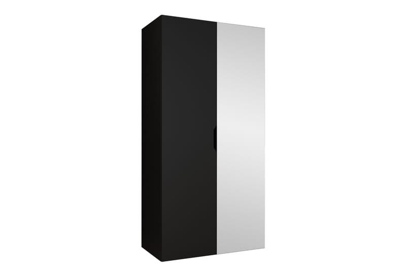 Abano Garderob m. Spegel 52x202 cm - Svart - Förvaring - Sko- & klädförvaring - Garderober & garderobssystem