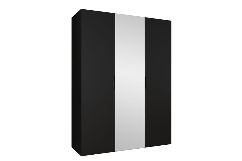 Abano Garderob m. Spegel 52x202 cm - Svart - Förvaring - Sko- & klädförvaring - Garderober & garderobssystem