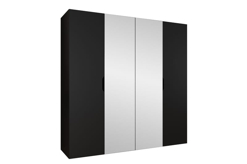 Abano Garderob m. Spegel 52x202 cm - Svart - Förvaring - Sko- & klädförvaring - Garderober & garderobssystem