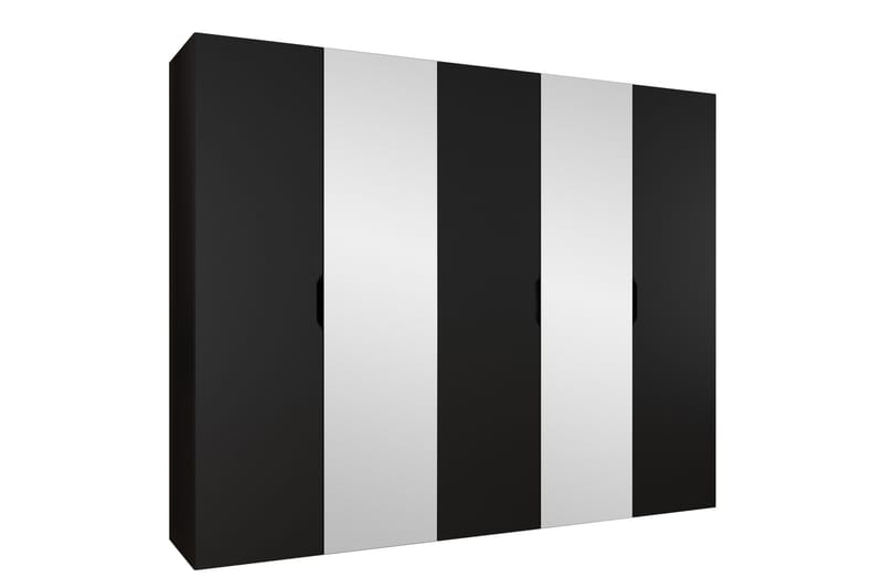 Abano Garderob m. Spegel 52x202 cm - Svart - Förvaring - Sko- & klädförvaring - Garderober & garderobssystem