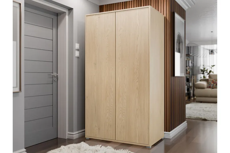 Agawal Garderob 100x178 cm - Brun - Förvaring - Sko- & klädförvaring - Garderober & garderobssystem