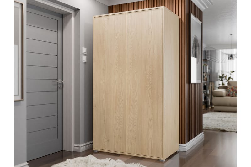 Agawal Garderob 100x178 cm - Brun - Förvaring - Sko- & klädförvaring - Garderober & garderobssystem