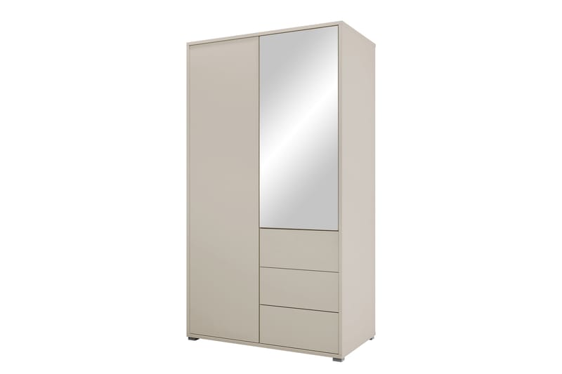 Agawal Garderob med Spegel 100x178 cm - Beige - Förvaring - Sko- & klädförvaring - Garderober & garderobssystem