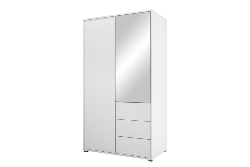 Agawal Garderob med Spegel 100x178 cm - Vit - Förvaring - Sko- & klädförvaring - Garderober & garderobssystem