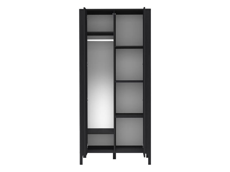 Aggarwal Garderob 90 cm i Målat Trä - Svart - Förvaring - Sko- & klädförvaring - Garderober & garderobssystem