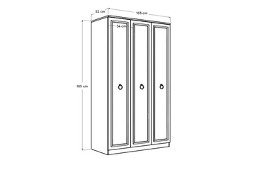 Ajra Garderob 103x185 cm Vit - Hanah Home - Förvaring - Sko- & klädförvaring - Garderober & garderobssystem