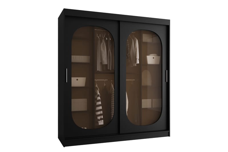 Allegra Garderob 180x200 cm, Svart