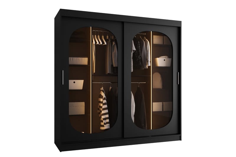 Allegra Garderob 200x200 cm, Svart