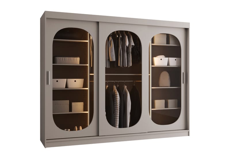 Allegra Garderob 250x200 cm - Beige - Förvaring - Sko- & klädförvaring - Garderober & garderobssystem