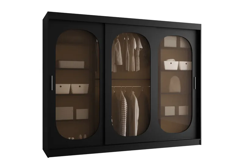 Allegra Garderob 250x200 cm, Svart