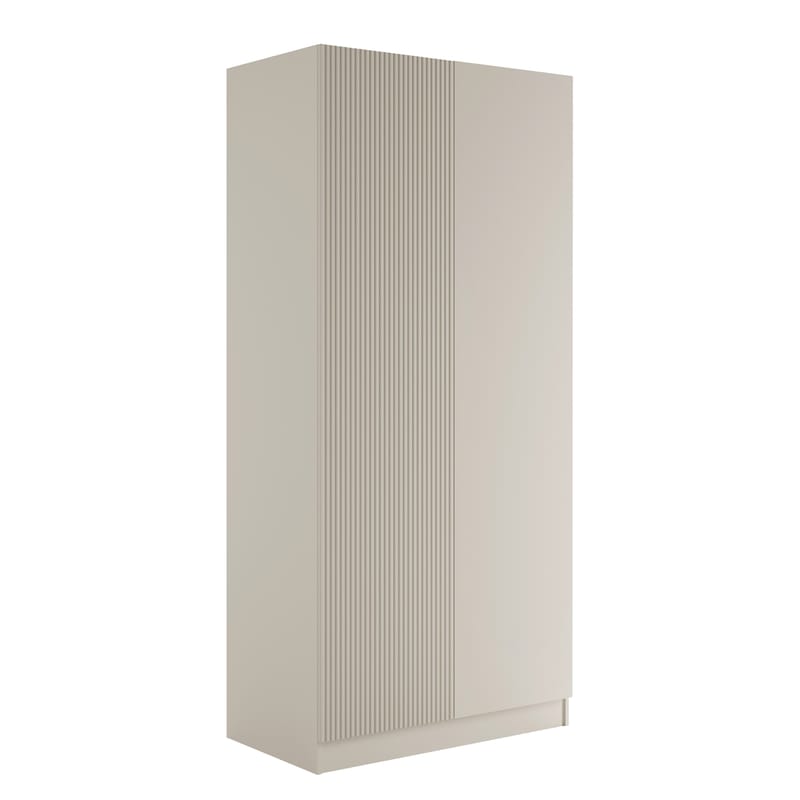 Amelus Garderob 103x220 cm - Beige - Förvaring - Sko- & klädförvaring - Garderober & garderobssystem