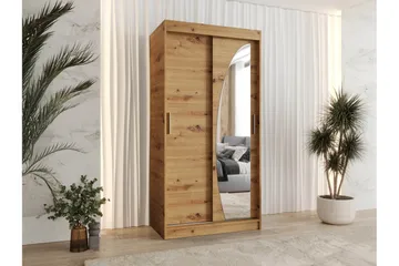 Amira Garderob m. Spegel 100x200 cm - Vit - Förvaring - Sko- & klädförvaring - Garderober & garderobssystem