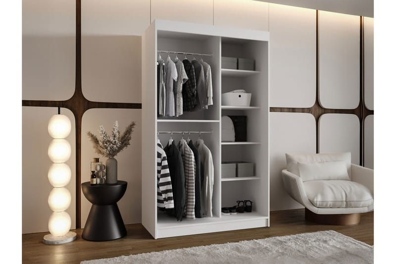 Amira Garderob m. Spegel 120x200 cm - Förvaring - Sko- & klädförvaring - Garderober & garderobssystem