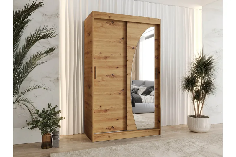 Amira Garderob m. Spegel 120x200 cm - Förvaring - Sko- & klädförvaring - Garderober & garderobssystem