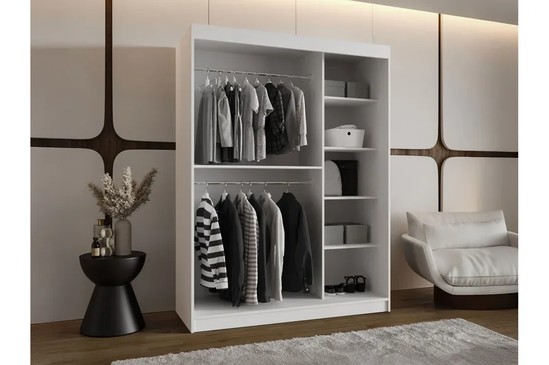 Amira Garderob m. Spegel 150x200 cm - Förvaring - Sko- & klädförvaring - Garderober & garderobssystem