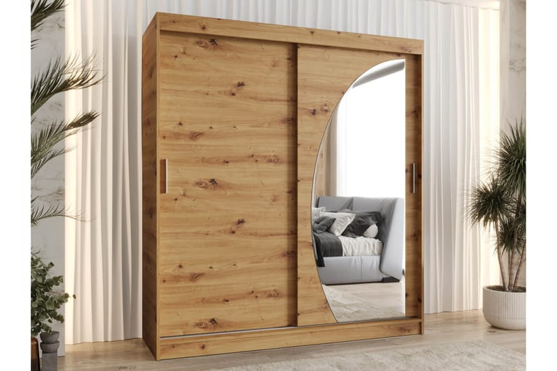 Amira Garderob m. Spegel 180x200 cm - Förvaring - Sko- & klädförvaring - Garderober & garderobssystem