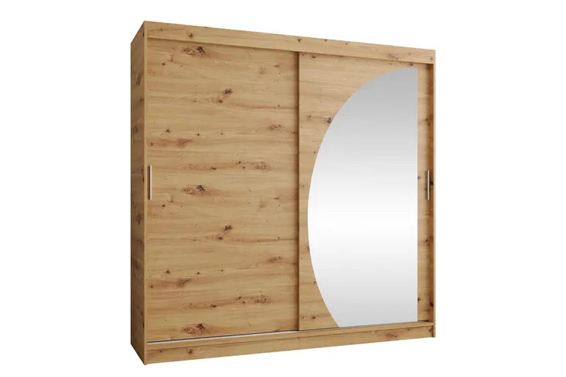 Amira Garderob m. Spegel 200x200 cm, Brun