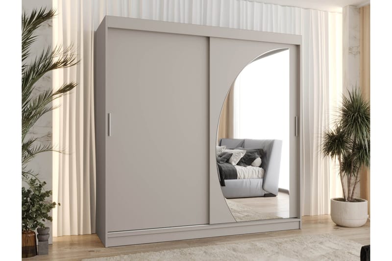 Amira Garderob m. Spegel 200x200 cm - Grön - Förvaring - Sko- & klädförvaring - Garderober & garderobssystem