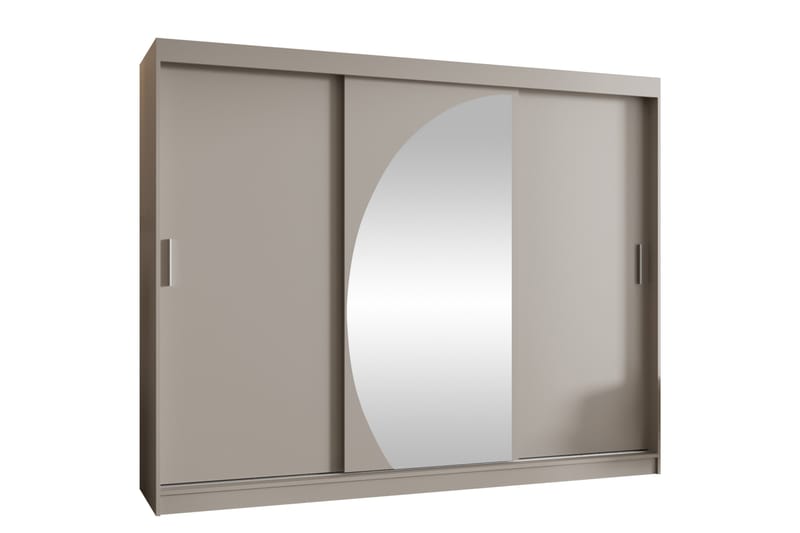 Amira Garderob m. Spegel 250x200 cm - Beige - Förvaring - Sko- & klädförvaring - Garderober & garderobssystem