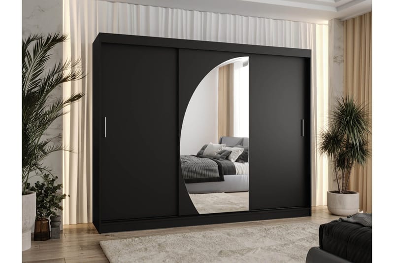 Amira Garderob m. Spegel 250x200 cm - Brun - Förvaring - Sko- & klädförvaring - Garderober & garderobssystem