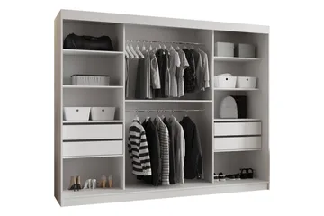 Amira Garderob m. Spegel 250x200 cm - Förvaring - Sko- & klädförvaring - Garderober & garderobssystem