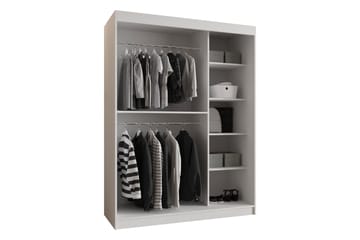 Amira Garderob med Spegel 150x200 cm i Målat Trä - Beige - Förvaring - Sko- & klädförvaring - Garderober & garderobssystem