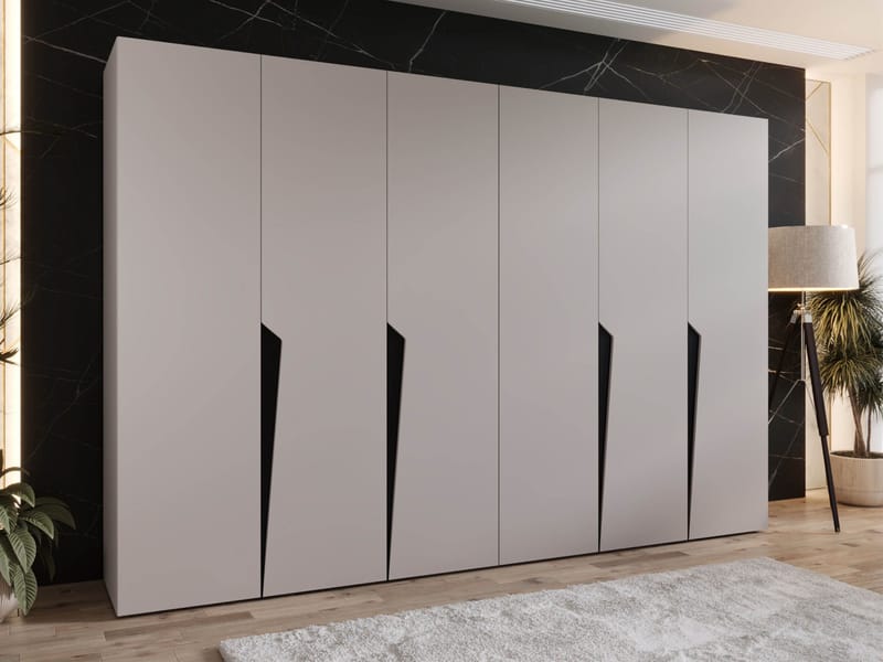Barile Garderob 300 cm - cashmere, svart - Förvaring - Sko- & klädförvaring - Garderober & garderobssystem