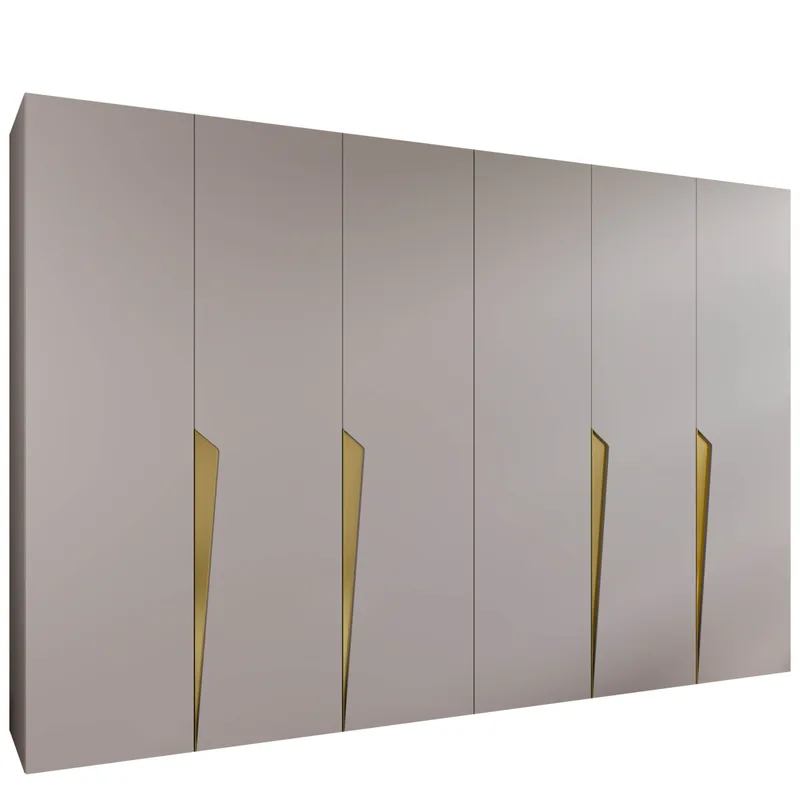 Barile Garderob 300 cm, cashmere/guld