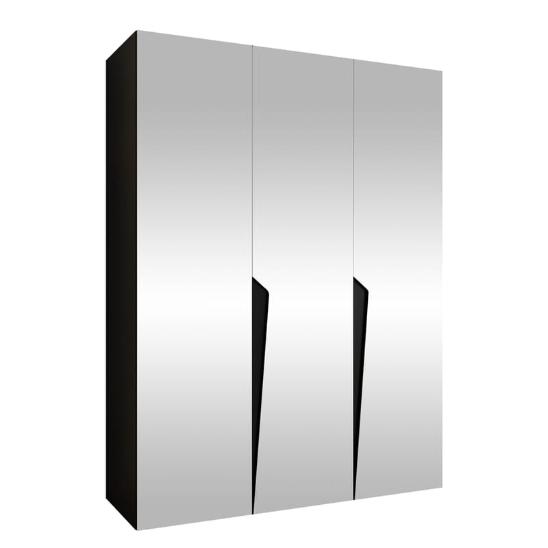 Barile Garderob med spegel 150 cm - svart - Förvaring - Sko- & klädförvaring - Garderober & garderobssystem