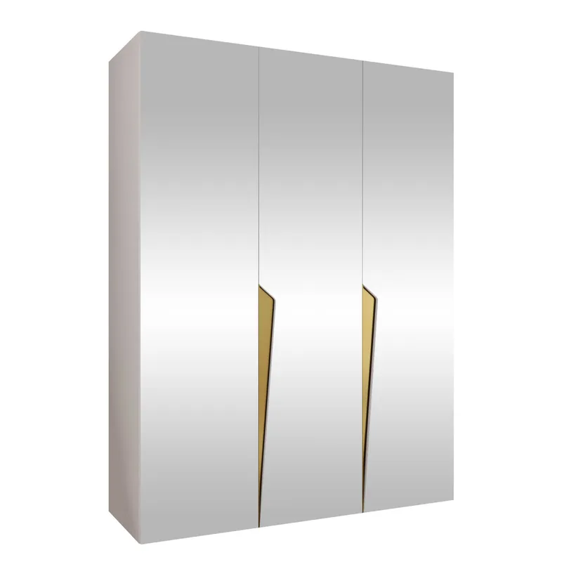 Barile Garderob med spegel 150 cm, vit