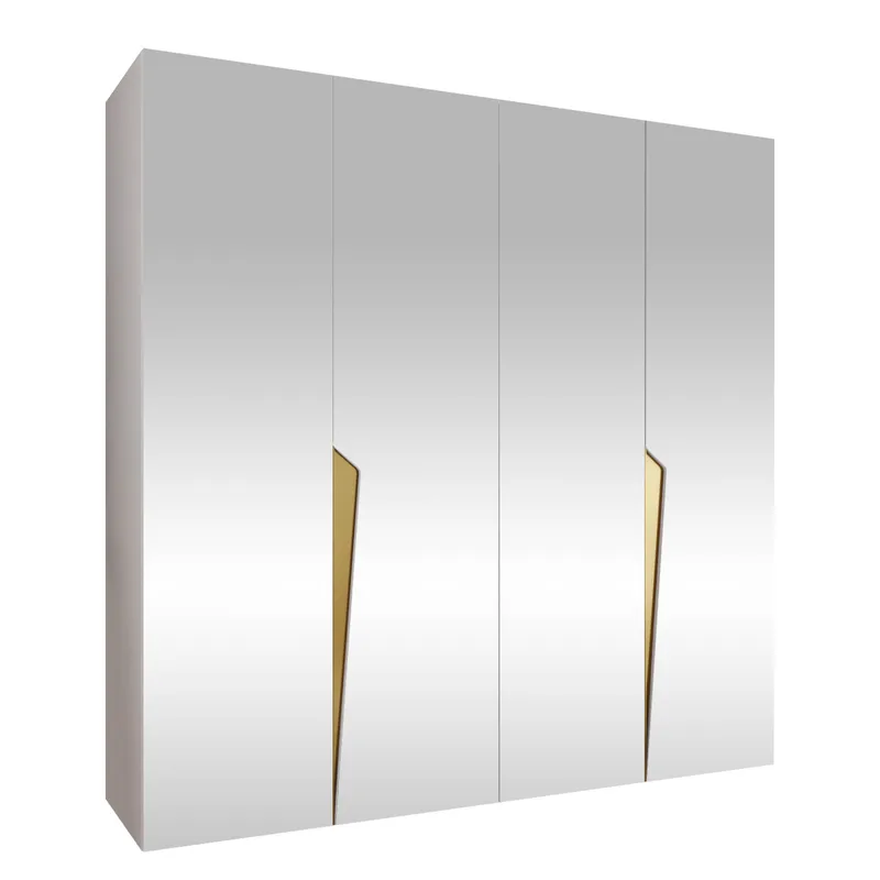 Barile Garderob med spegel 200 cm, vit