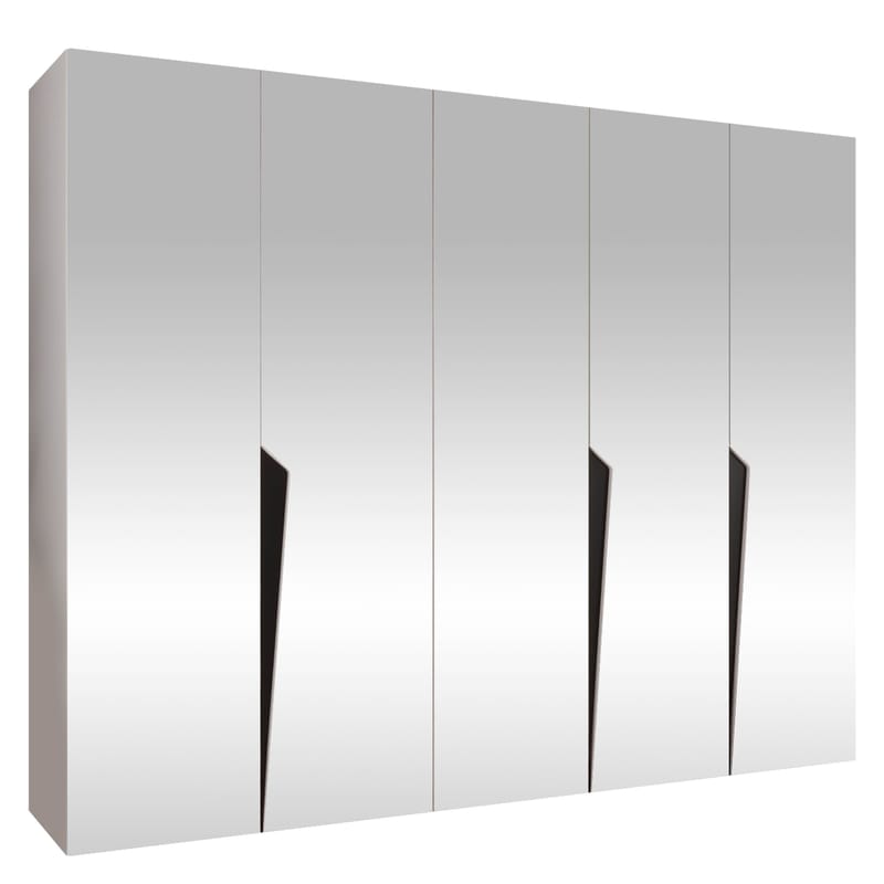 Barile Garderob med spegel 250 cm, vit