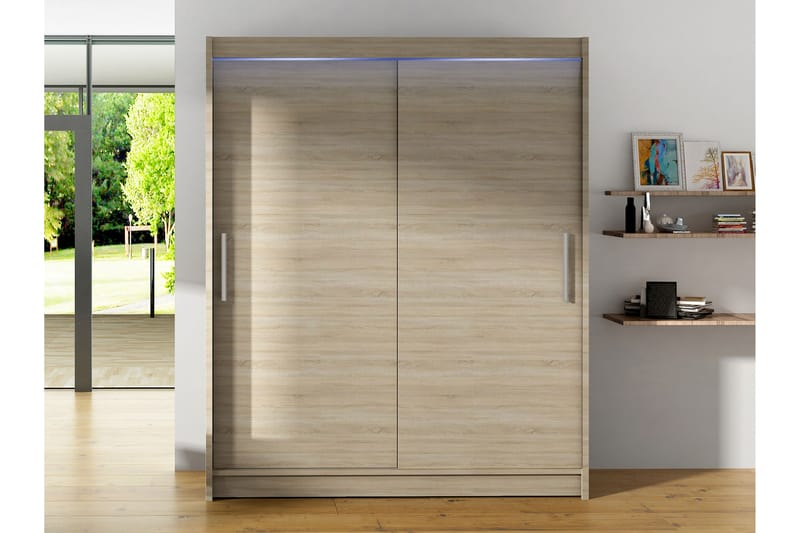 Bay Garderob 150x200 cm - Brun - Förvaring - Sko- & klädförvaring - Garderober & garderobssystem