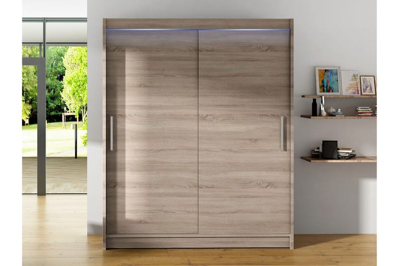Bay Garderob 150x200 cm - Brun - Förvaring - Sko- & klädförvaring - Garderober & garderobssystem