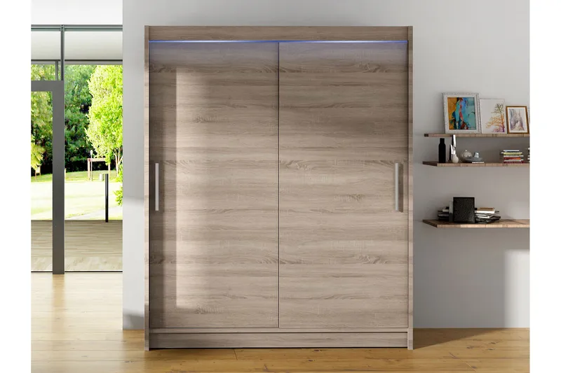 Bay Garderob 150x200 cm - Brun - Förvaring - Sko- & klädförvaring - Garderober & garderobssystem