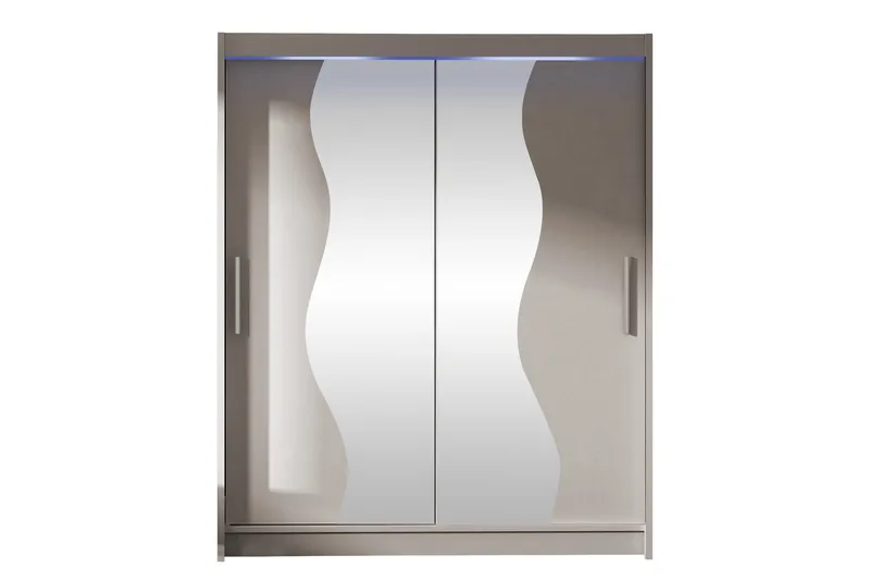 Bay Garderob m. Spegel 150x200 cm, Beige